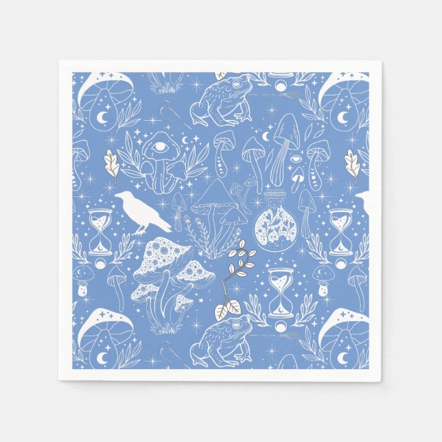 Psychedelisches Pilzmuster 2D.BW.b Serviette (Vorderseite)