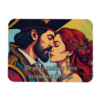 Psychedelisches Piratenpaar – Kühne Romanze Magnet