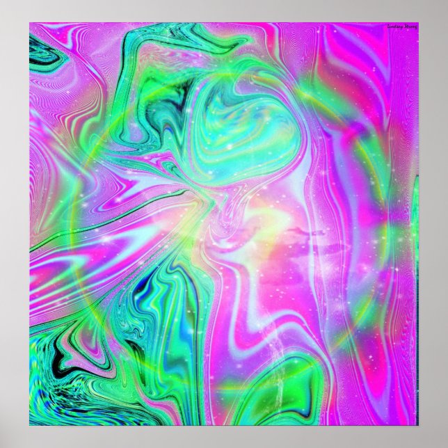 Psychedelisches Poster groß (18,4" x 19") (Vorne)