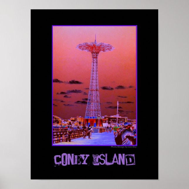 Psychedelisches Poster Parachute Jump (Vorne)
