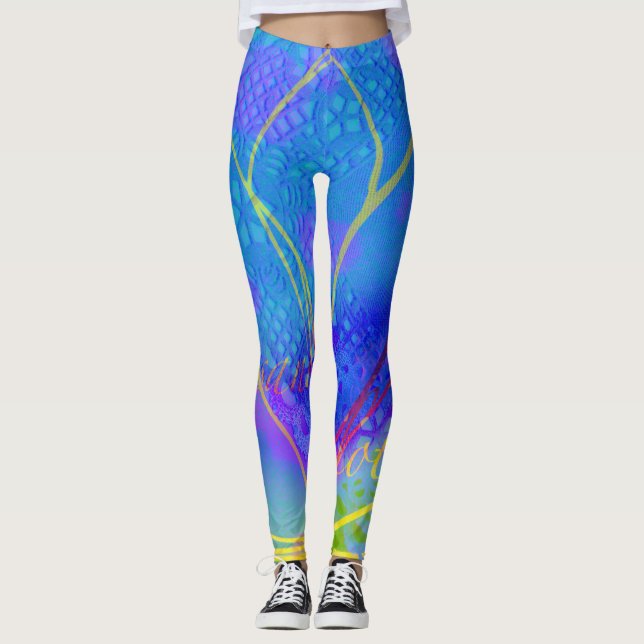 psychedelisches prana leggings (Vorderseite)