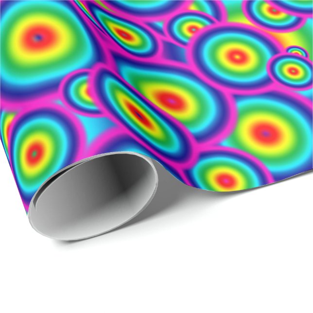 Psychedelisches Psycho-Geschenkpapier Geschenkpapier (Rolleneckpunkt)