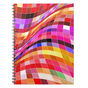 Psychedelisches Quadratmuster Notizblock
