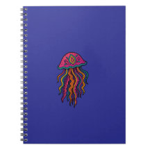 Psychedelisches Quallen-Spiralnotizbuch