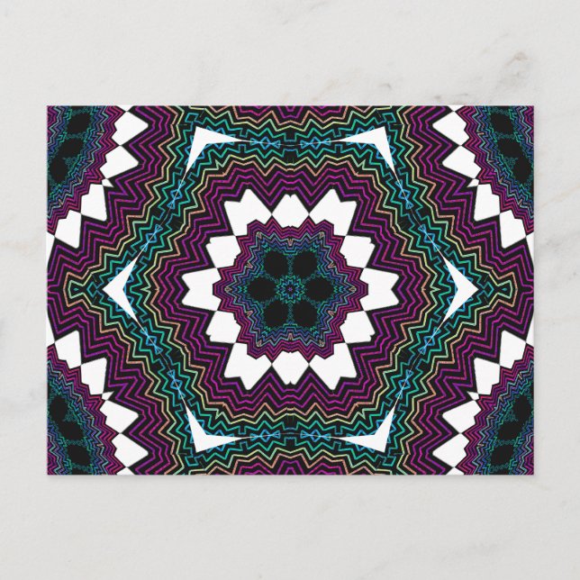 Psychedelisches Radialdesign: Postkarte (Vorderseite)