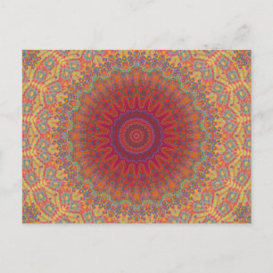 Psychedelisches Radialmuster: Postkarte