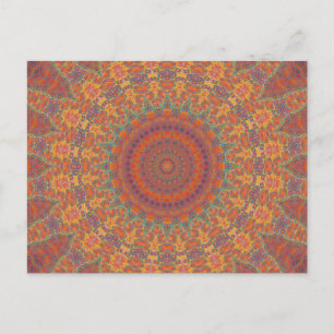 Psychedelisches Radialmuster: Postkarte