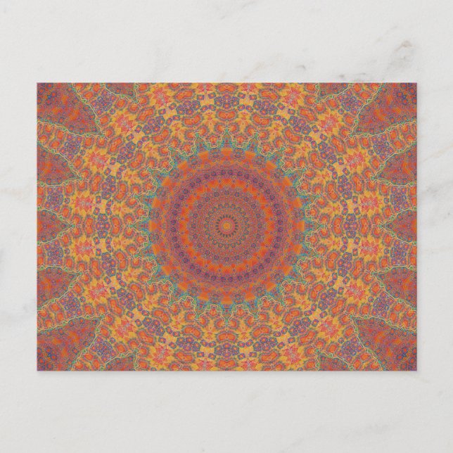 Psychedelisches Radialmuster: Postkarte (Vorderseite)