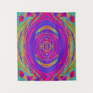 Psychedelisches Radialmuster Wandteppich