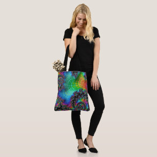 Psychedelisches Rainbow-Fraktal Tasche