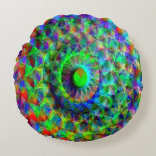 Psychedelisches Raumschiff...... Rundes Kissen