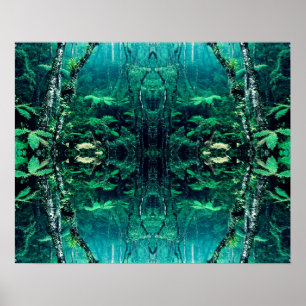 Psychedelisches Regenwald-Plakat Poster