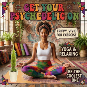 Psychedelisches Retro-Hippie-Muster Leggings