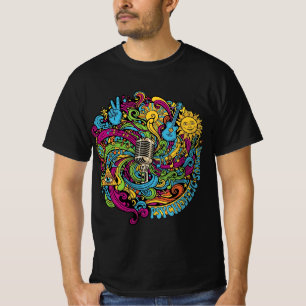 Psychedelisches Retro-Musik-Vibes-Grafik-T-Shirt   T-Shirt