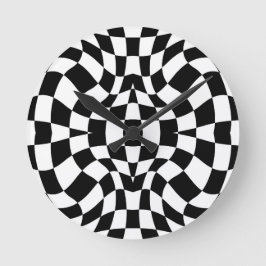 Psychedelisches Schach Runde Wanduhr