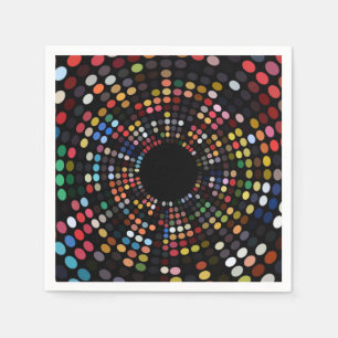 Psychedelisches Sechzigerabendessen-Party Serviette