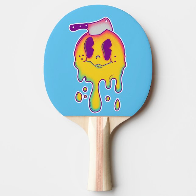 psychedelisches Smiley Tischtennis Schläger (Vorderseite)