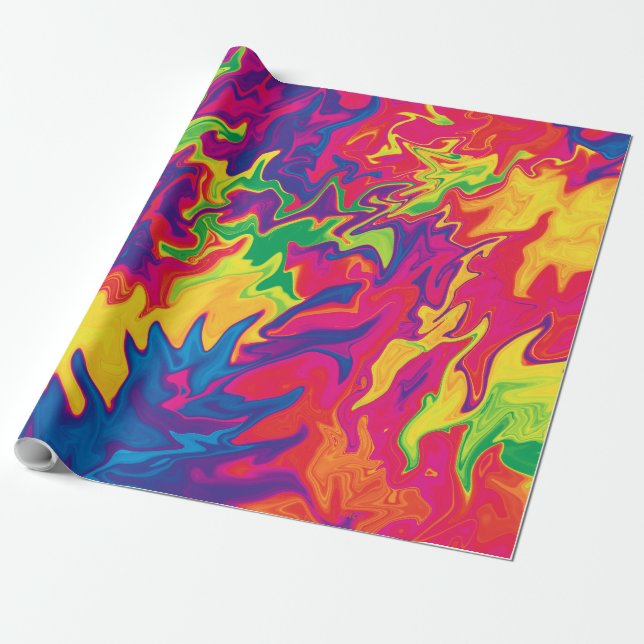 Psychedelisches Splashing...... Geschenkpapier (Ungerollt)