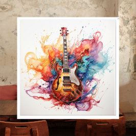 Psychedelisches Splashing Guitars Foto Art #10