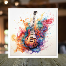 Psychedelisches Splashing Guitars Foto Art #14