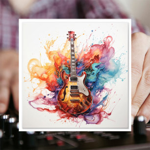 Psychedelisches Splashing Guitars Foto Art #16