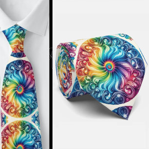 Psychedelisches Tie-Dye-Muster Krawatte