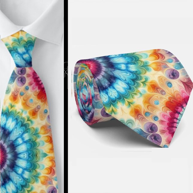 Psychedelisches Tie-Dye-Muster Krawatte (Von Creator hochgeladen)