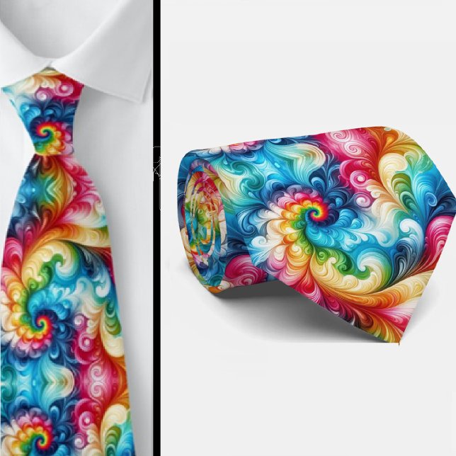 Psychedelisches Tie-Dye-Muster Krawatte (Von Creator hochgeladen)