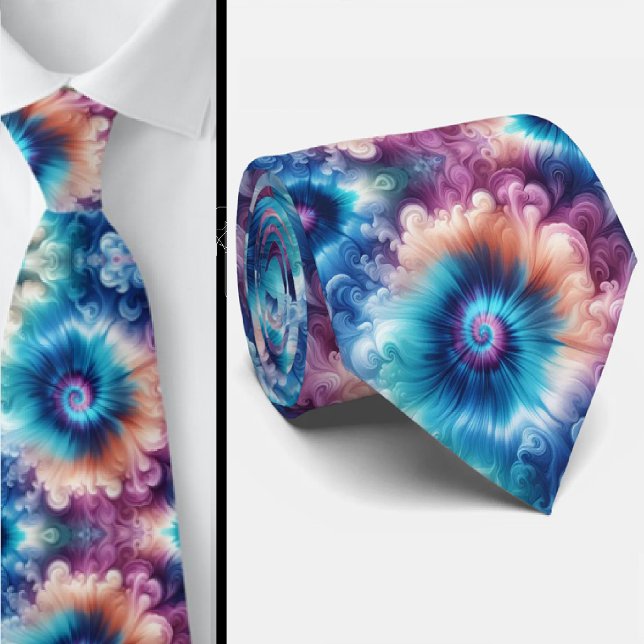 Psychedelisches Tie-Dye-Muster Krawatte (Von Creator hochgeladen)