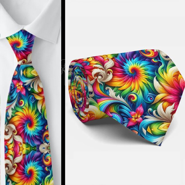 Psychedelisches Tie-Dye-Muster Krawatte (Von Creator hochgeladen)