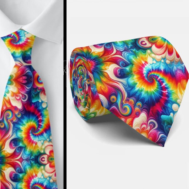 Psychedelisches Tie-Dye-Muster Krawatte (Von Creator hochgeladen)