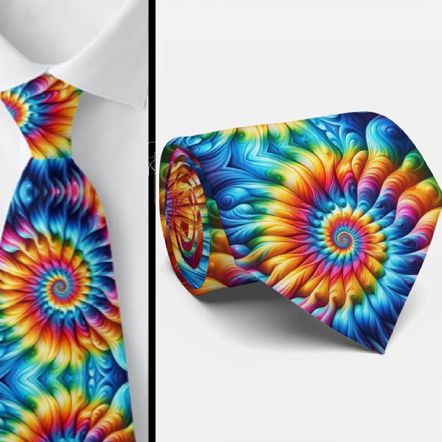 Psychedelisches Tie-Dye-Muster Krawatte (Von Creator hochgeladen)