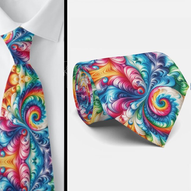 Psychedelisches Tie-Dye-Muster Krawatte (Von Creator hochgeladen)