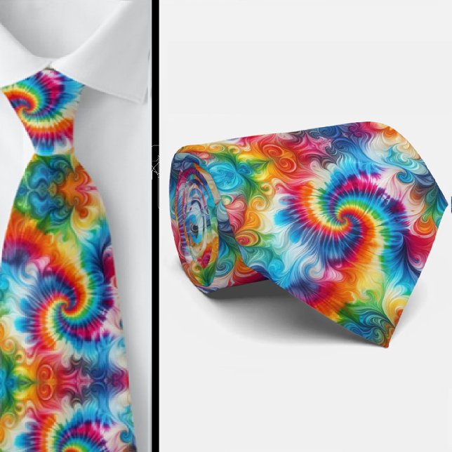 Psychedelisches Tie-Dye-Muster Krawatte (Von Creator hochgeladen)