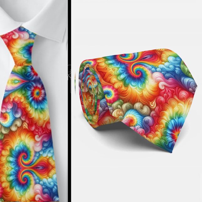 Psychedelisches Tie-Dye-Muster Krawatte (Von Creator hochgeladen)