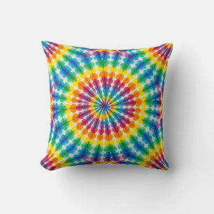 Psychedelisches Tie Dye Retro Groovy Wurfkissen Kissen