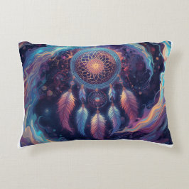 psychedelisches Traumfänger-Design Dekokissen