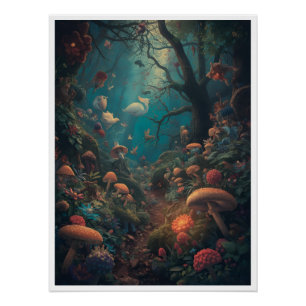 Psychedelisches Waldposter Poster
