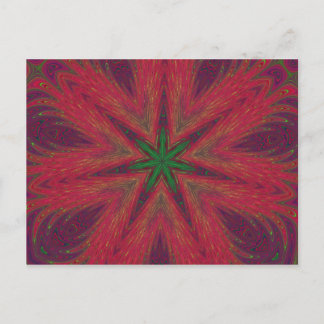 Psychedelisches WeihnachtsKaleidoskop Feiertagspostkarte