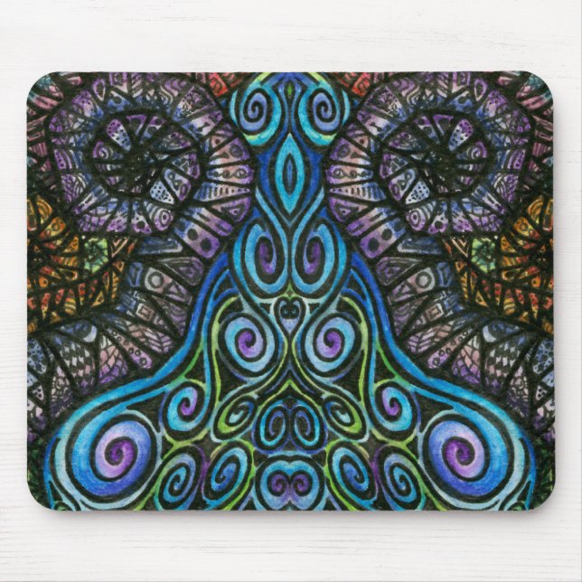 Psychedelisches Wirbels-Muster Mousepad #2 (Vorne)