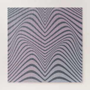 Psychedelisches Zebra: Graue Vintage Streifen.