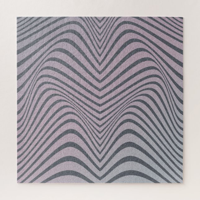 Psychedelisches Zebra: Graue Vintage Streifen. (Vertikal)