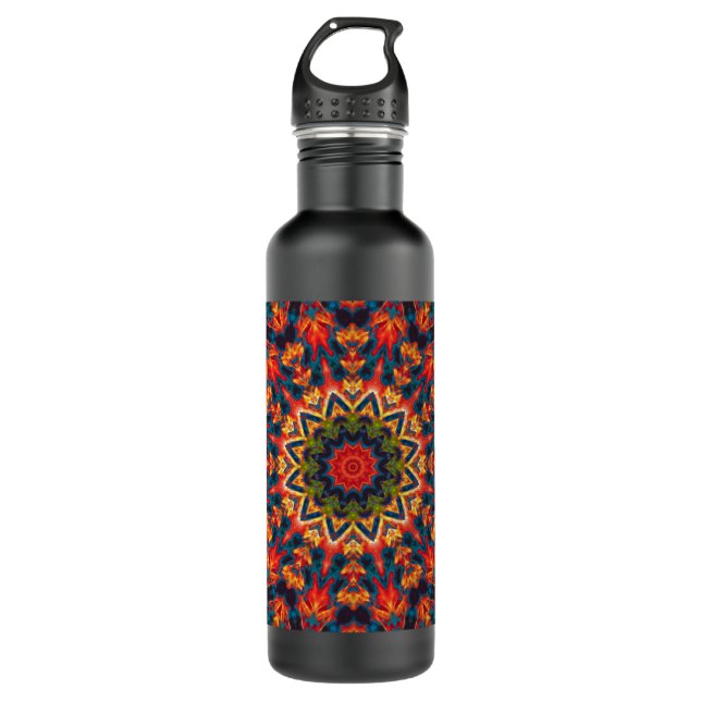 Psychedlic Blume Trinkflasche (Vorderseite)