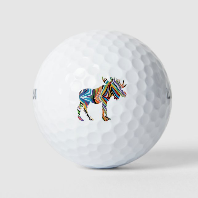 Psychedlic-Moose Golfball (Vorderseite)