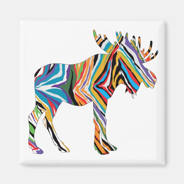 Psychedlic-Moose Magnet (Vorne)