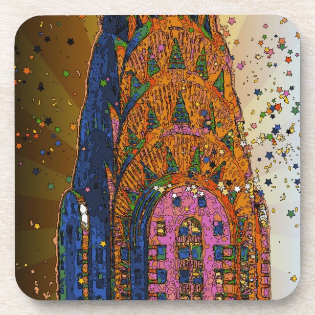 Psychedlic NYC: Getränkeuntersetzer (Vorderseite)