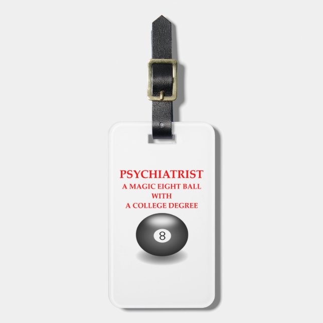 Psychiater Gepäckanhänger (Vorderseite vertikal)