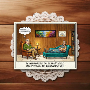 Psychiater-Praxis Humor Cartoon-Postkarte Postkarte