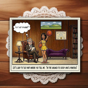 Psychiater-Praxis Humor Cartoon-Postkarte Postkarte
