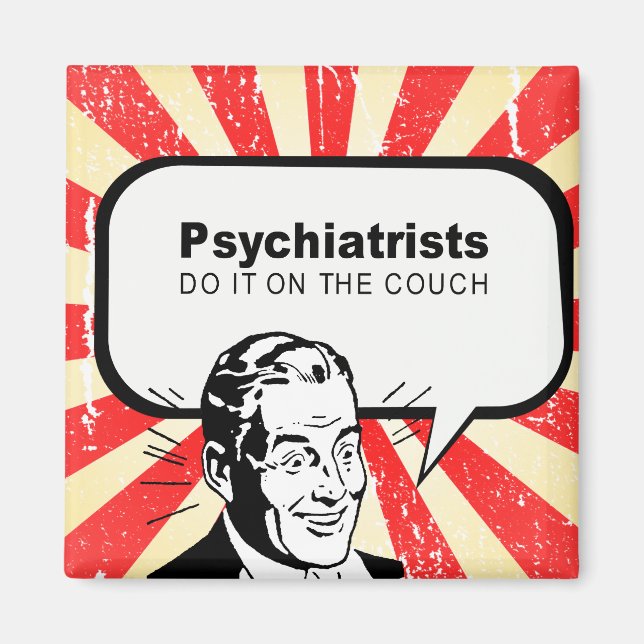 Psychiater tun es auf dem Sofa Magnet (Vorne)